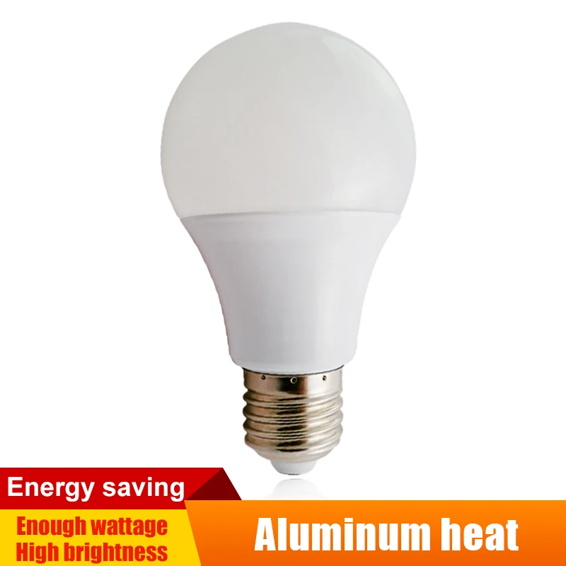 

E27/B22 21W/18W/15W/12W/9W/6W led Lamp 100-240v Actual power Aluminum Board Bulb CoolWarm White Light Domestic LED Globe