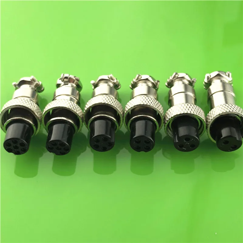 1pc GX12 2/3/4/5/6/7 Pin Female 12mm L122-127 Wire Circular Panel Connector Aviation Socket Plug