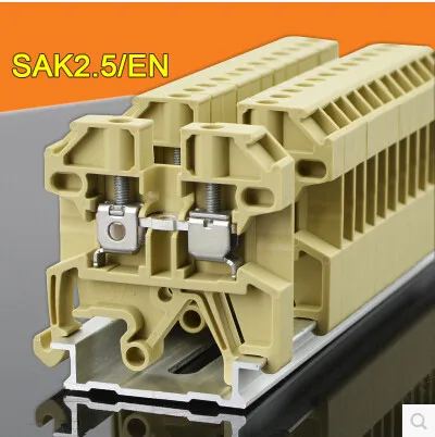 

New 100pieces/lot SAK 2.5EN JXB 2.5/35 combined terminal blocks connectors free shipping SAK-2.5EN