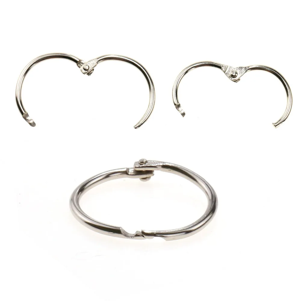 5Pcs 0.75 inches/20mm Loose Leaf Binder Rings, Nickel Plated Book Rings