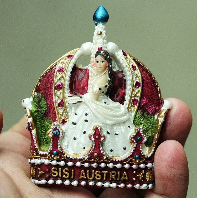 Magnete Frigorifero 3D Vienna, Austria - Souvenir In Metallo Fatto A Mano, Regalo Adesivo Magnetico Per Cucina, Collezione Viaggi