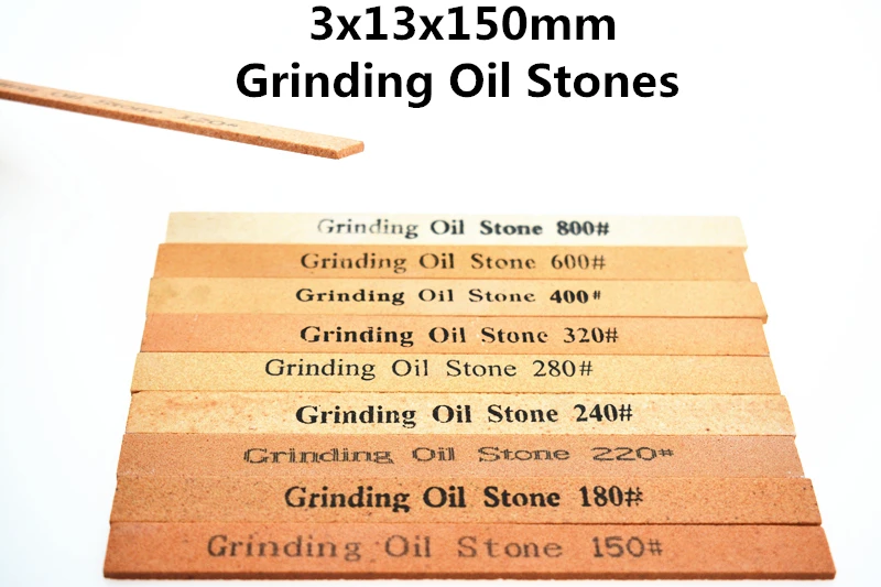 Jrealmer 10pcs/lot 3x13x150mm Sharpener Oil Stone Whetstone Polishing stone fine Grinding