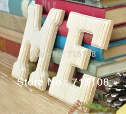 Zakka Wooden Letters Wall Sticker Decorative Alphabet A-Z Wedding Gift Wall Coffee Store Decor Letter Size15cm High