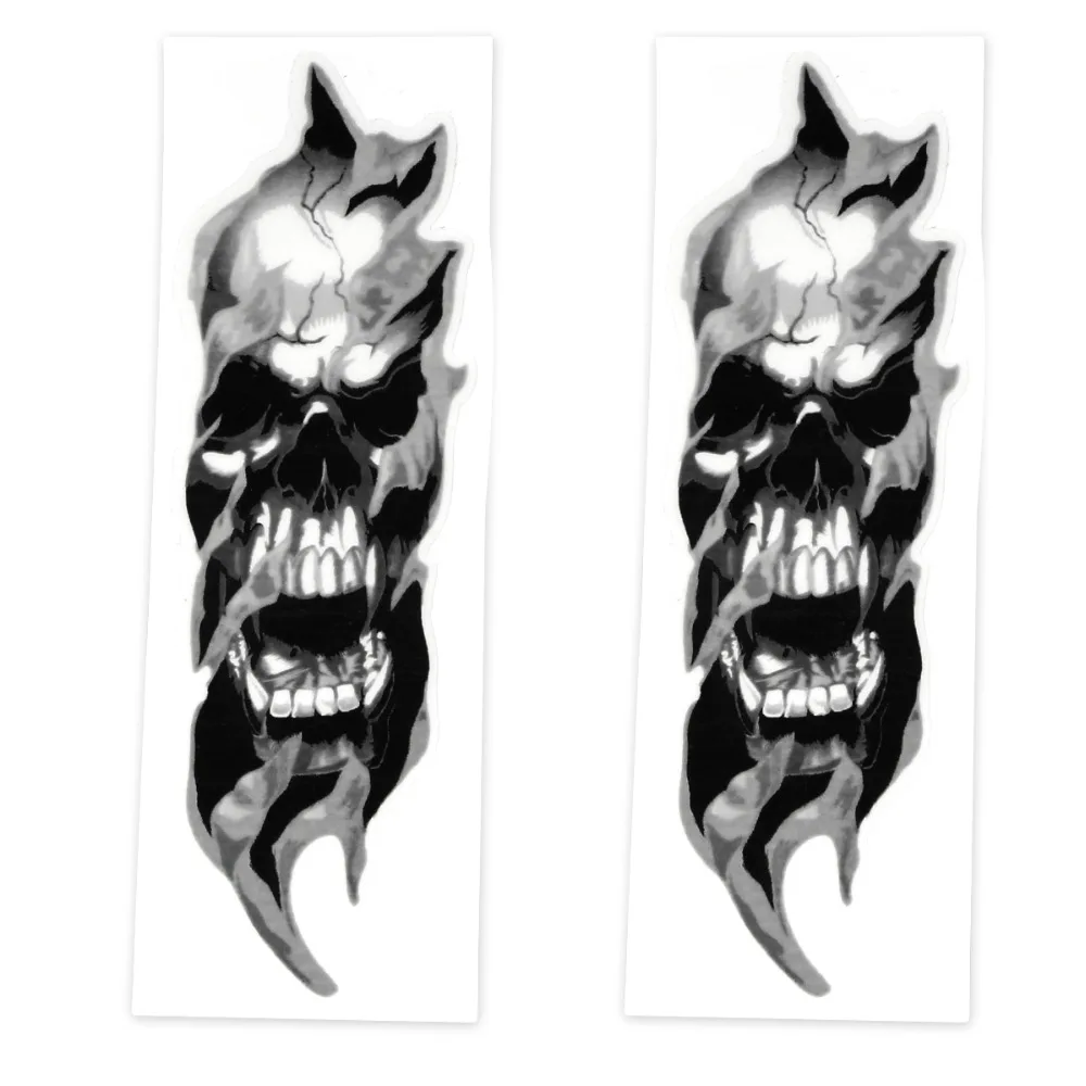 2Pcs Motorfiets Voorvork Skull Decals Grafische Stickers Universele Voor Harley Honda Yamaha Suzuki Kawasaki