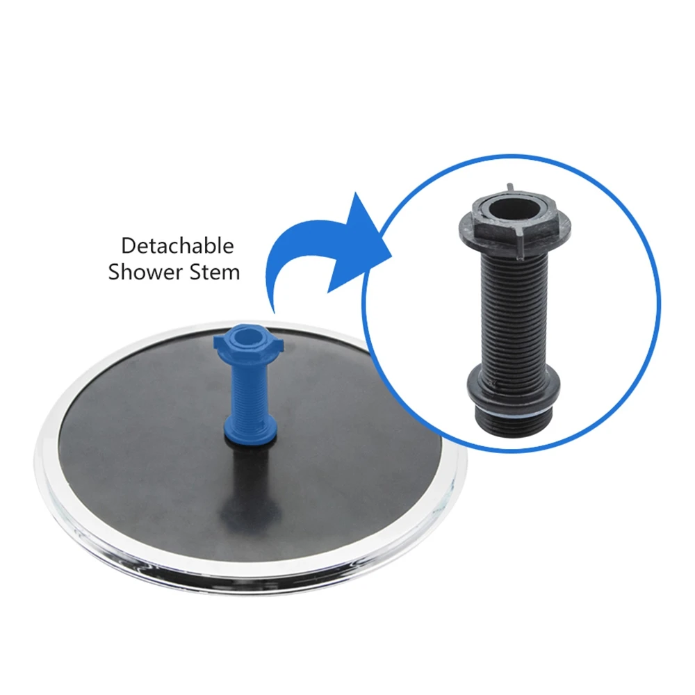 ABKM Hot 1Pcs 25Cm Plastic Round Shape Rainfall Powered Shower Room Top Shower Roof Head Nozzle Cabin Accessories Single Head