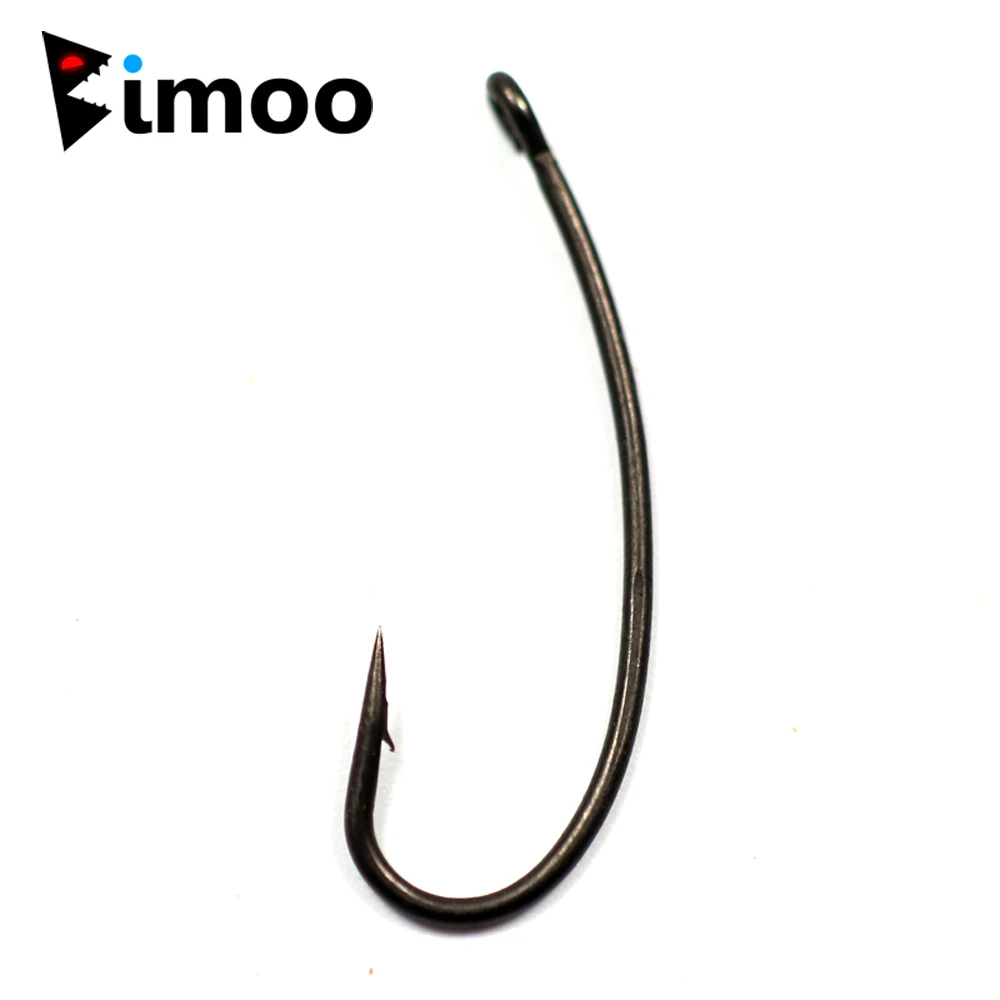 Bimoo 100pcs/pack Longshank Coating Carp Fishing Hooks T Long Shank Mugga Fish Hook Size #2 #4 #6 #8