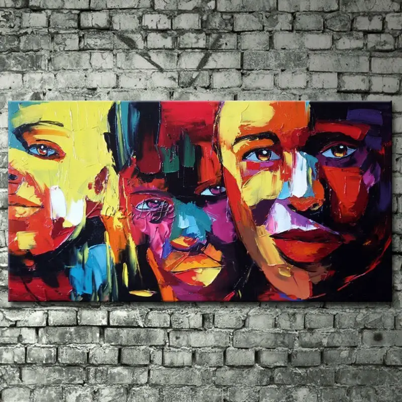 

Palette knife painting portrait Palette knife Face Oil painting Impasto figure on canvas Hand painted Francoise Nielly 15