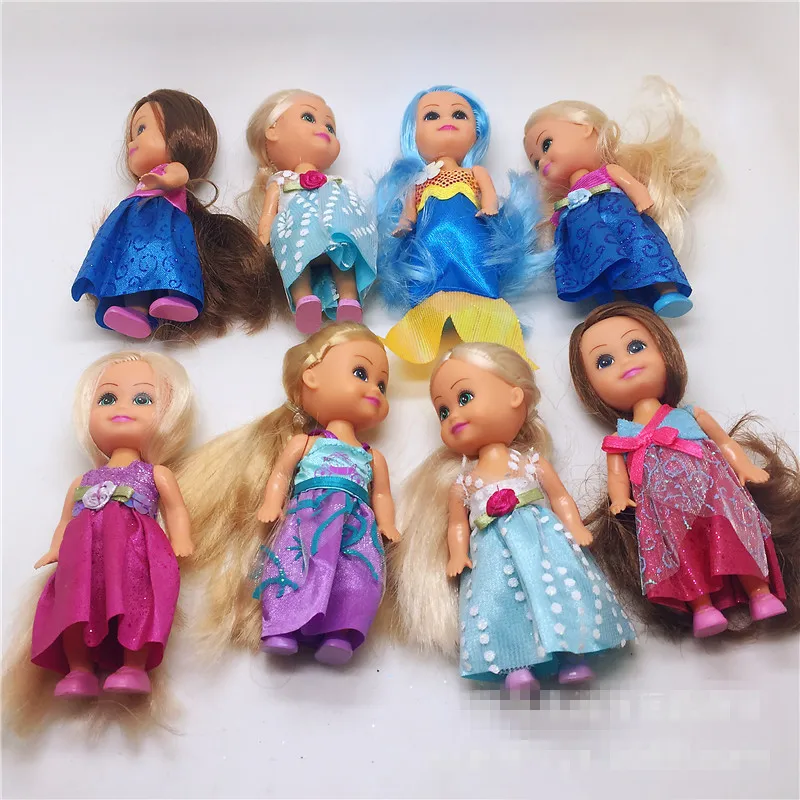 3pcs/a lot 11cm  Popular Fashion Plastic Dolls Toys for Girl   Beautiful Cute Toy Birthday Present  082401