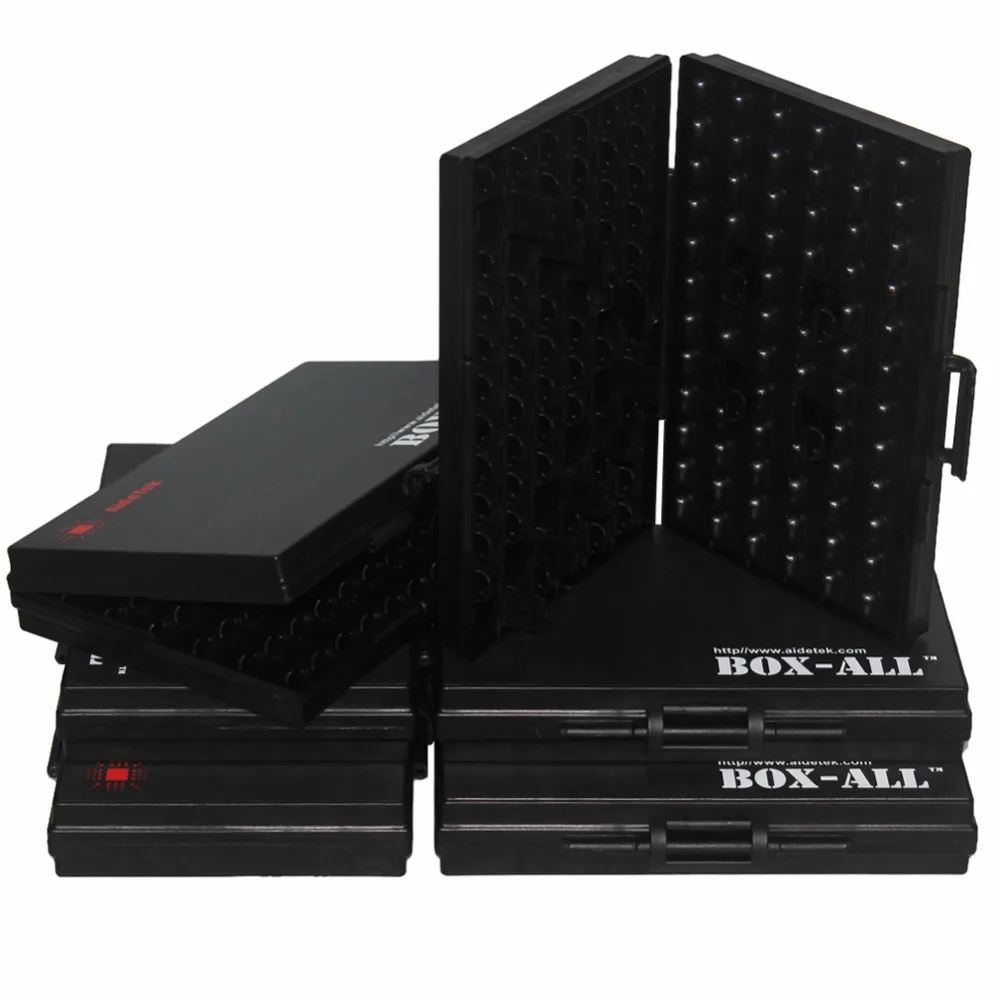 6pcs AideTek BOX-ALL-144-AS ESD Safe SMD storage IC Box Organizer W/144 Bins Anti-statics SMD SMT Organizer