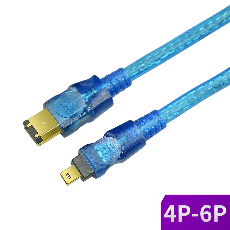 IEEE1394 Cable 4P to 6P 4P-6P 4Pin to 6Pin Firewire 800 to Firewire400 1394A 4 Pin to 6 Pin Double Shield 1.5m 3m 5m 10m