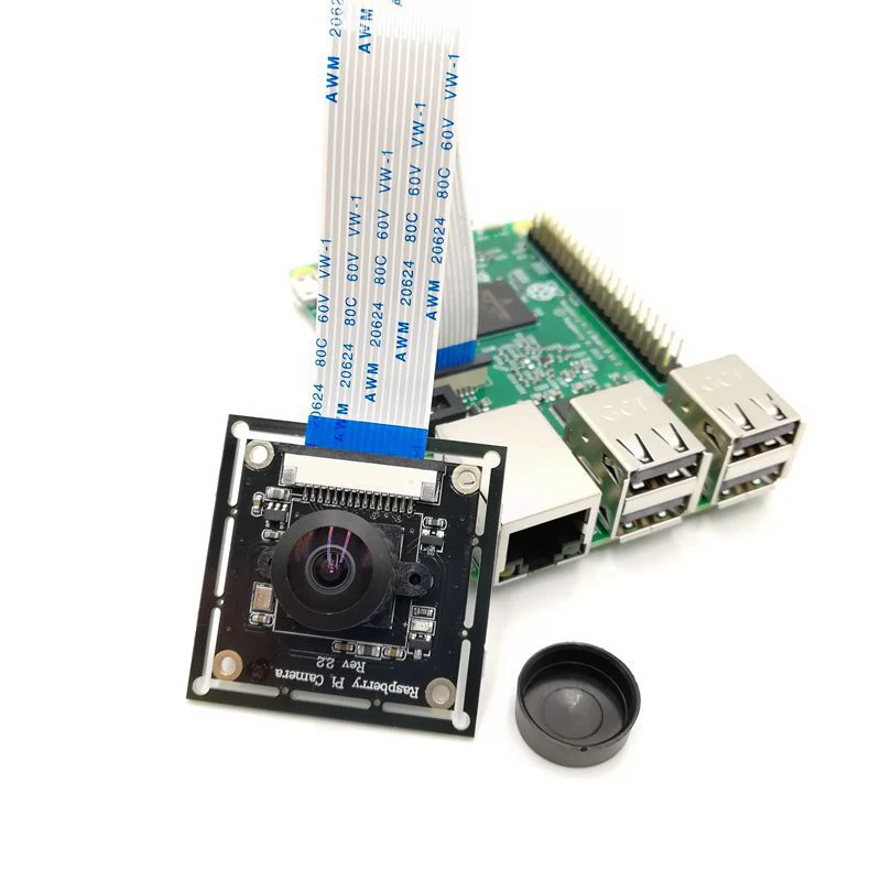 New Arrival Raspberry Pi 3 Model B + kamera szerokokątna 5MP regulowana ostrość Mini kamera wideo do dzwonka Raspberry Pi 3
