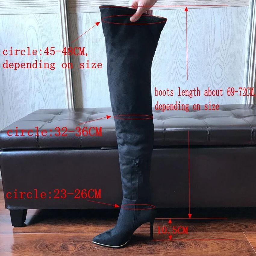 2023 Fashion Autumn Winter Women Boots Long Stretch Slim Thigh High Boots Sexy Over the Knee Boots High Heels Shoes Woman