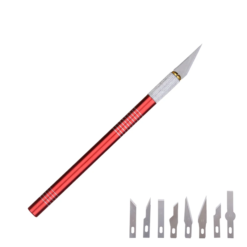 10 pçs/lote Precision Hobby Faca Lâminas de Aço Inoxidável DIY Escultura Faca para a Obra de Arte Artesanato Modelo de Madeira Ferramentas de Reparação PCB
