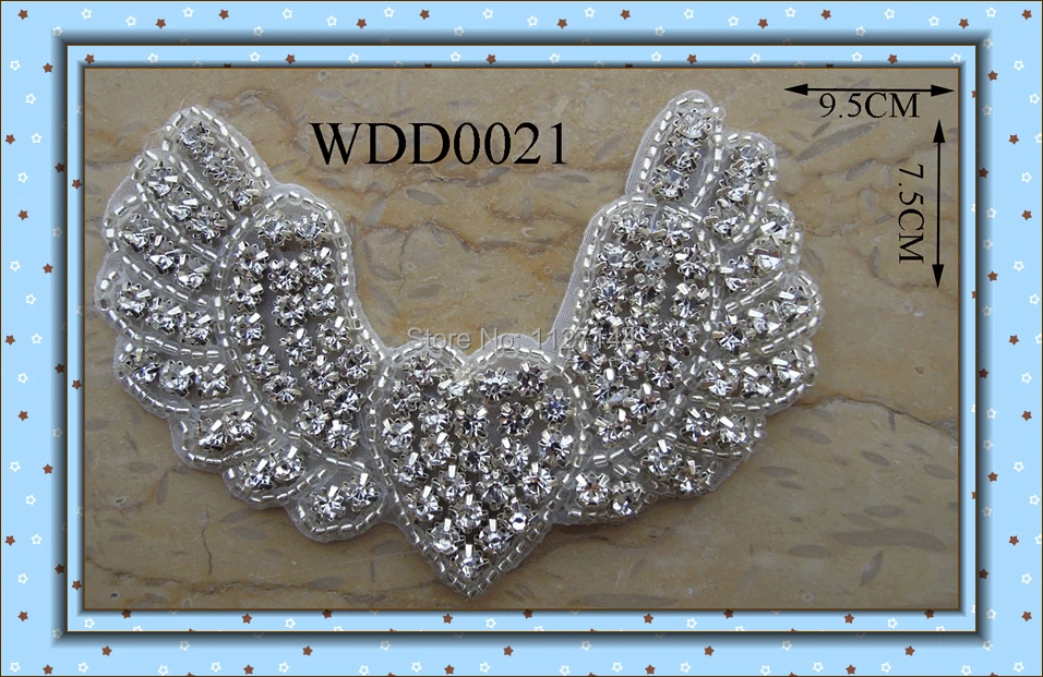 

crystal beaded rhinestone applique patch for dressI iron on WDD0021