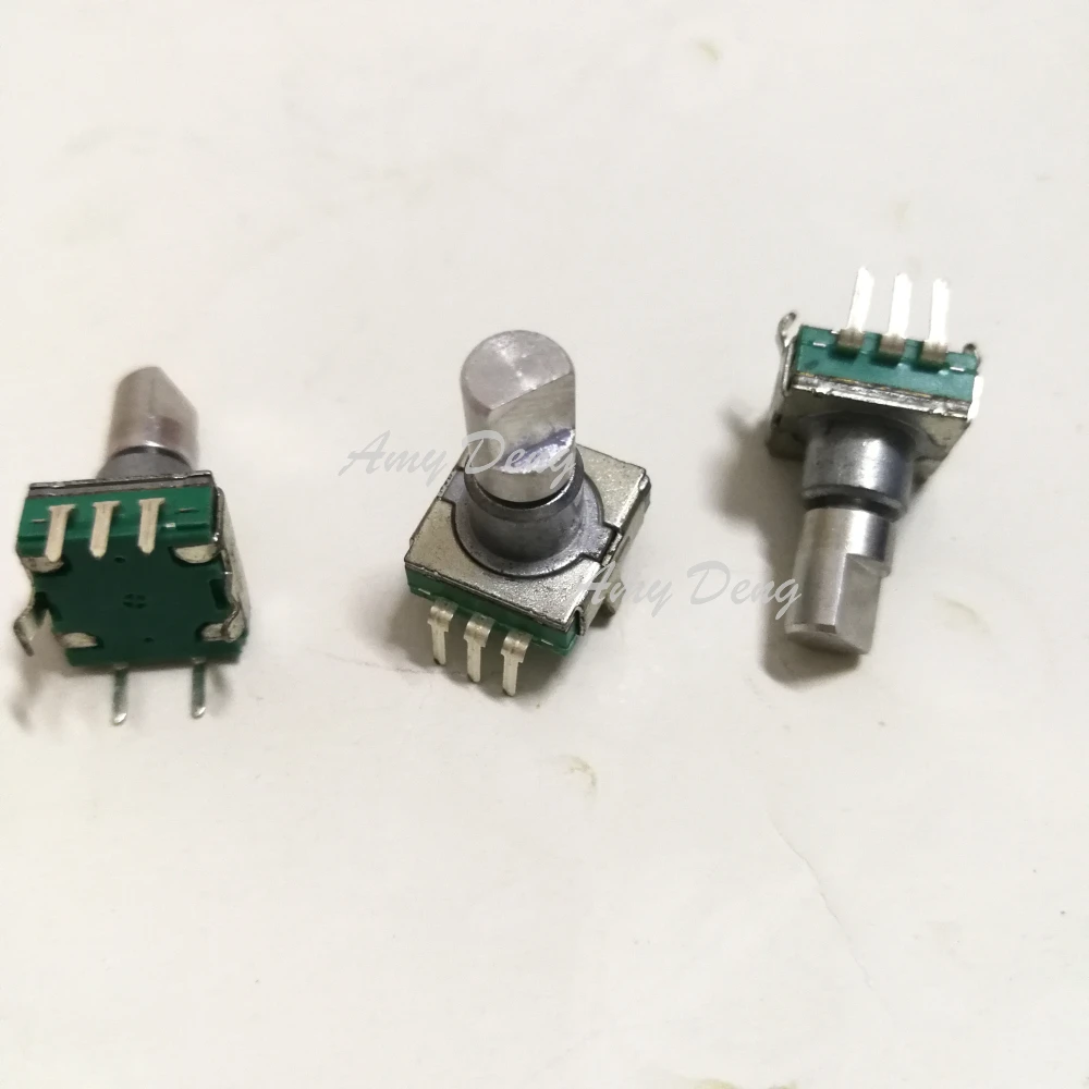 

50pcs/lot EC11 encoder switch 30 posioning 15 pulse shaft length 14MM vehicle volume coding potentiometer