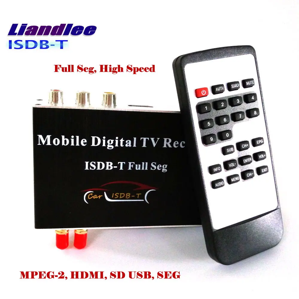 HD Full Seg ISDB-T-M-389F Car Digital TV Receiver Host D-TV Mobile Turner Box HDMI-Compatible 2 Signal Antenna