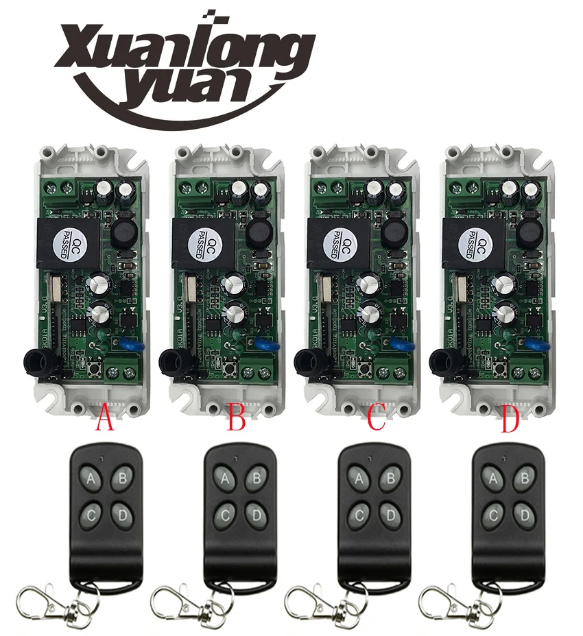 

xuanlongyuan 85V 110V 220V 250V 1CH Wireless Remote Control transmitter+receiver universal gate remote control/radio receiver
