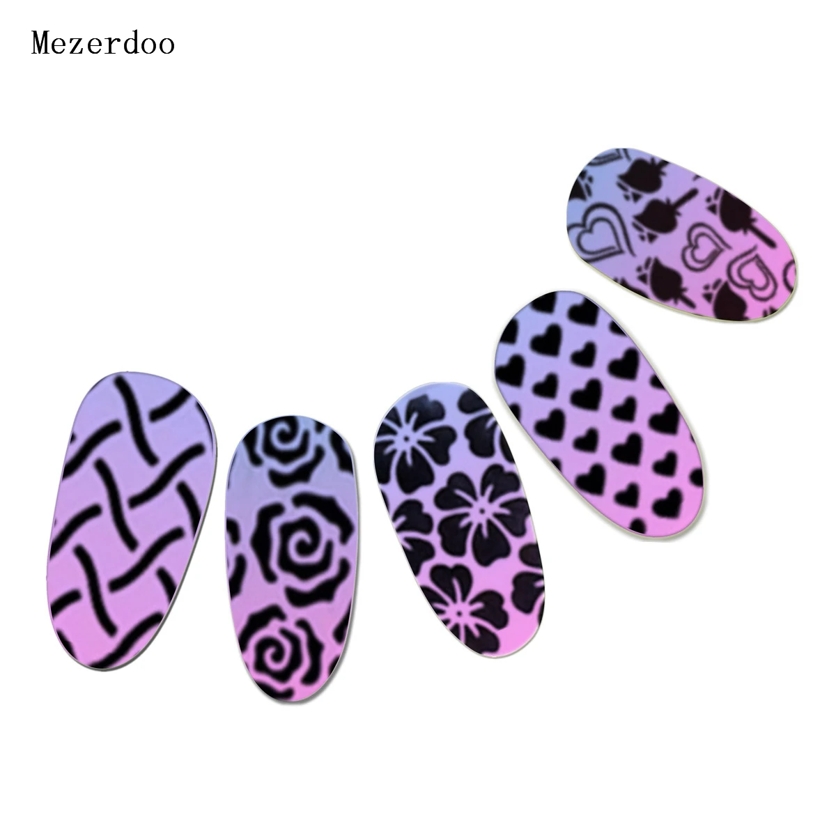 1Pc Festival Series Nail Stamping Plate Christmas Halloween New Year Valentine Celebration Rectangle Nail Image Template as Gift