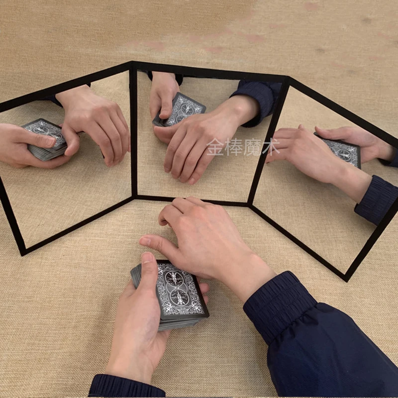 3-Way Mirror By Sean Yang Practicing Mirror For Card Magic Gimmick Illusions Magic Tricks Accessories Stage Professional Magic