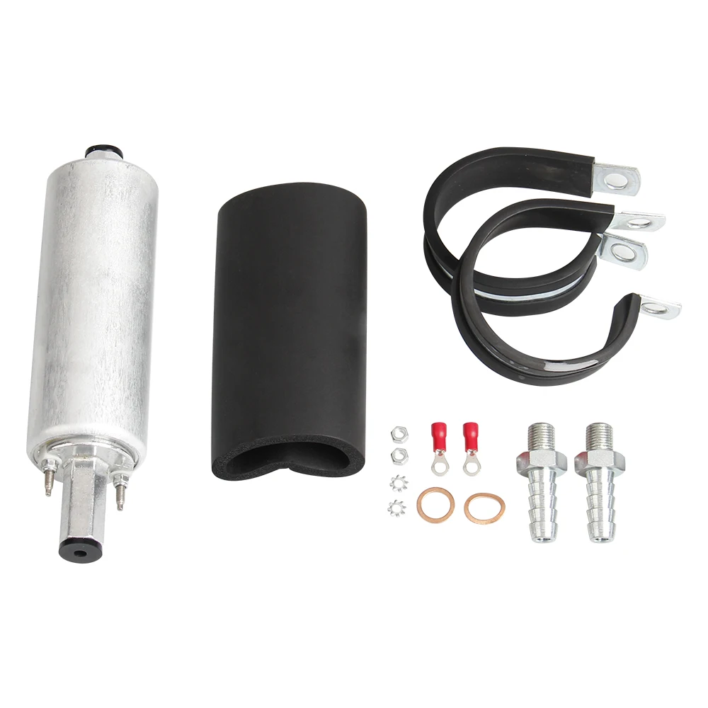 

For GSL392 Walbro TI 255LPH Inline High Pressure Fuel Pump Install Kit Universal