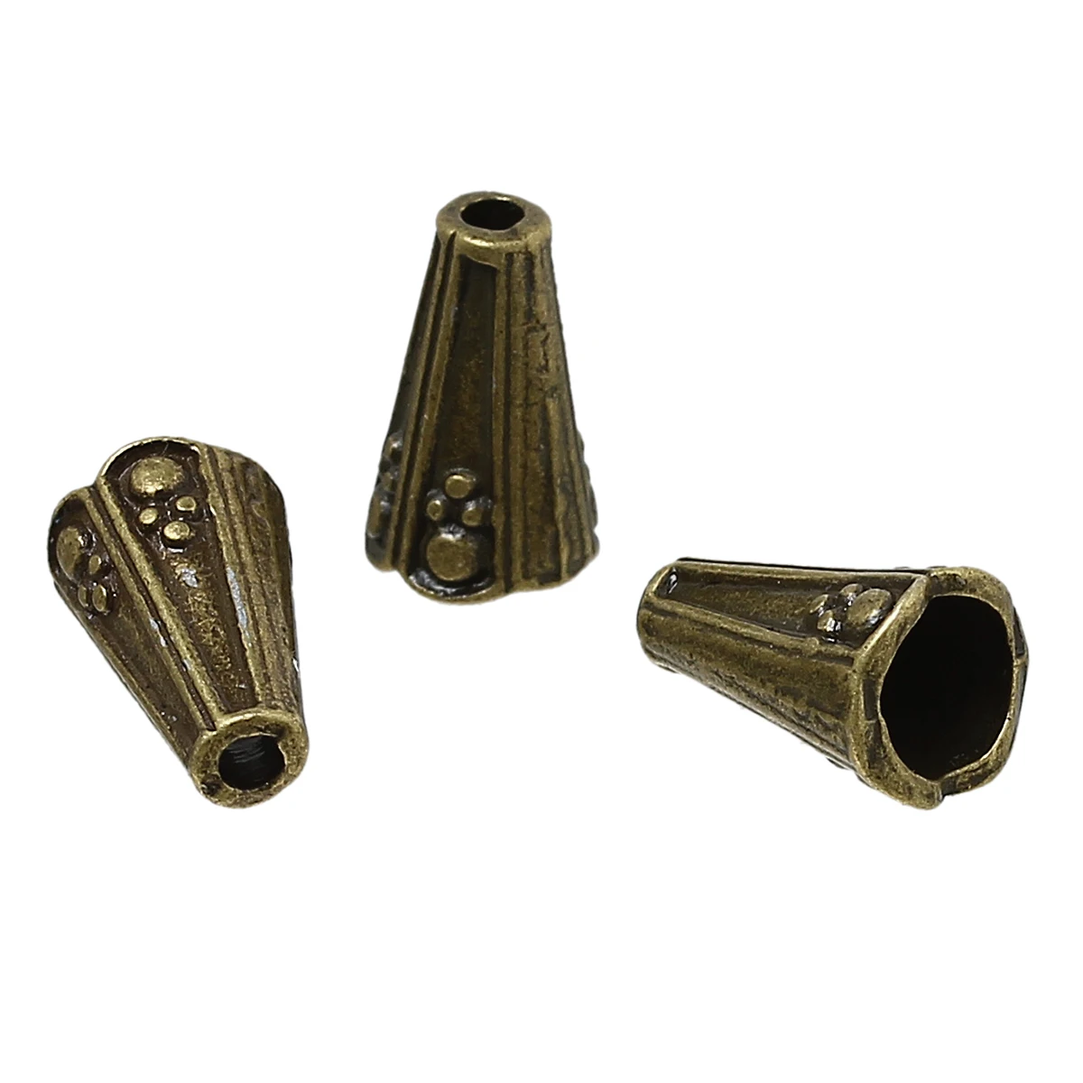 DoreenBeads Beads Caps Cone Antique Bronze (Fits 8mm Beads)Pattern 12mm(4/8\