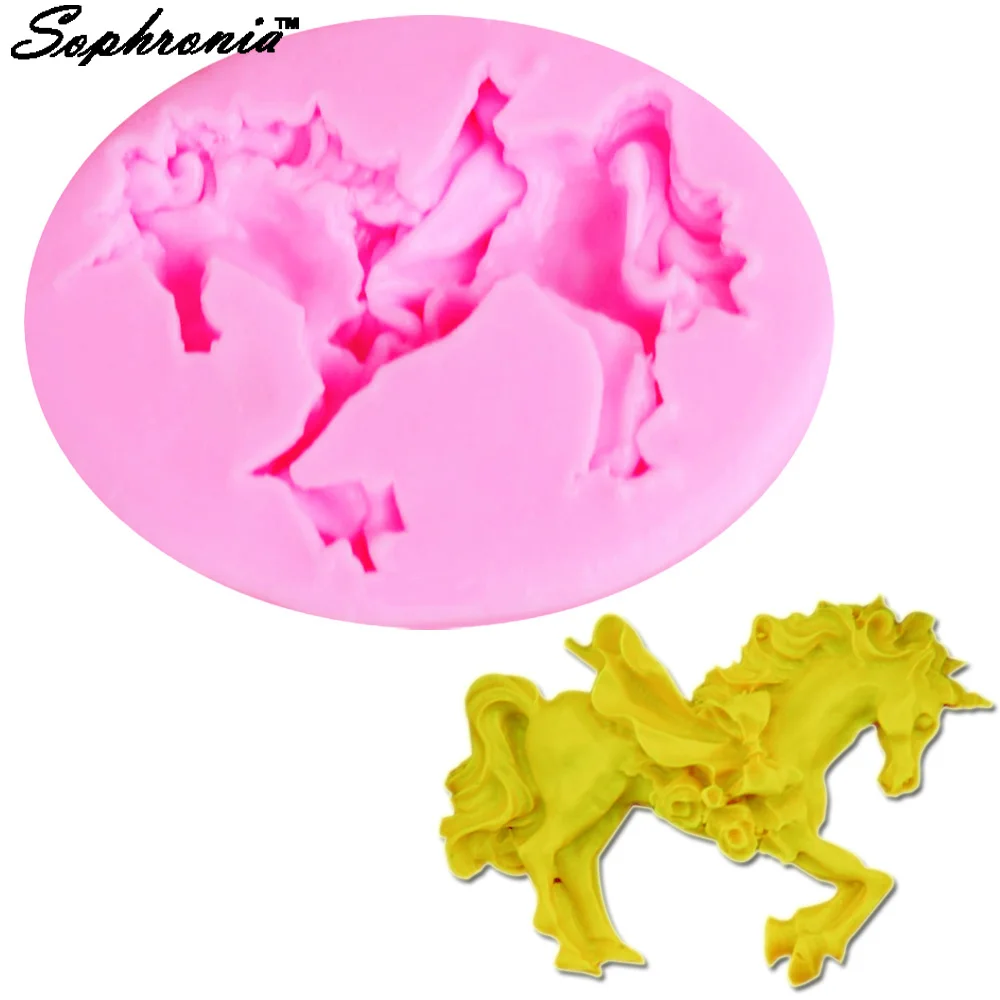 

10PCS/SET M376 NEW Horse Silicone Mold Fondant Cake Decor Chocolate Baking Moulds Cake Decorating Tools Cake Mold 9*6.2*1CM