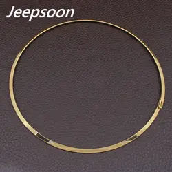 Stainless Steel Chokers Necklace Hot Fashion Round Silver Gold Color Jewelry For Women NFAABEAH