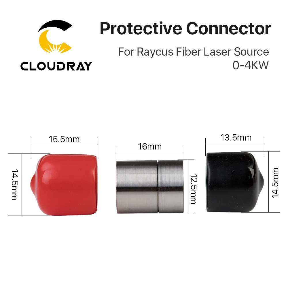 Cloudray Raycus 0-4KW Output Connector Protective Lens Group QBH for Raycus Fiber Laser Source 0-4KW Fiber Laser Cutting