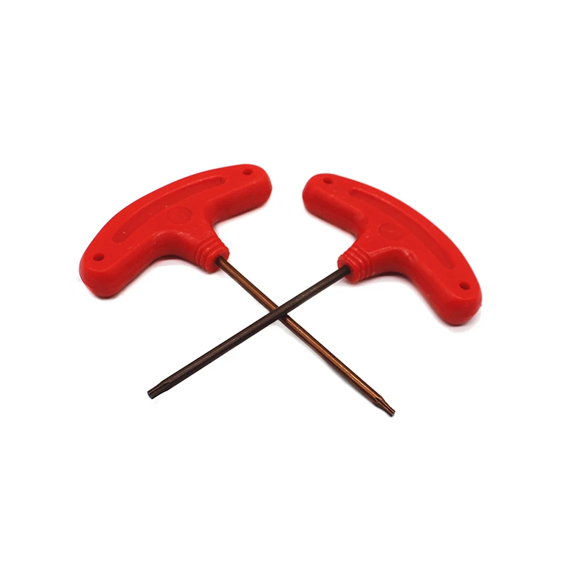 1pc T Type T8 T10 T20 T25 T30 Key Wrench Spanner red color for CNC Tool Holder Torx Screw wrench