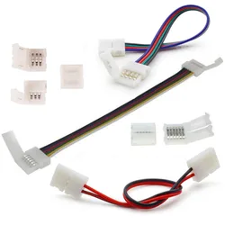LED Strip Connector 2pin 3pin  4pin 5pin 6pin for Single RGB CCT RGBW Color 3528 5050 LED Strip to strip Connection Terminals
