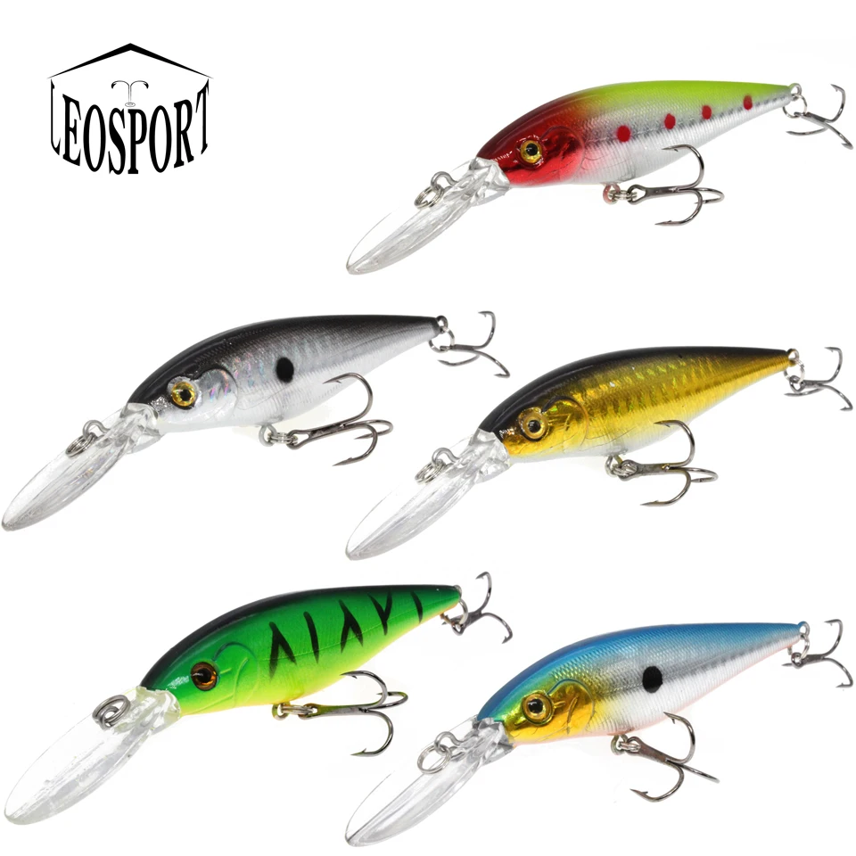 1PCS colorful Stripe pattern 11cm 10.5g Hard Bait Minnow streak Fishing lures Bass Fresh water hook diving perch wobbler fish