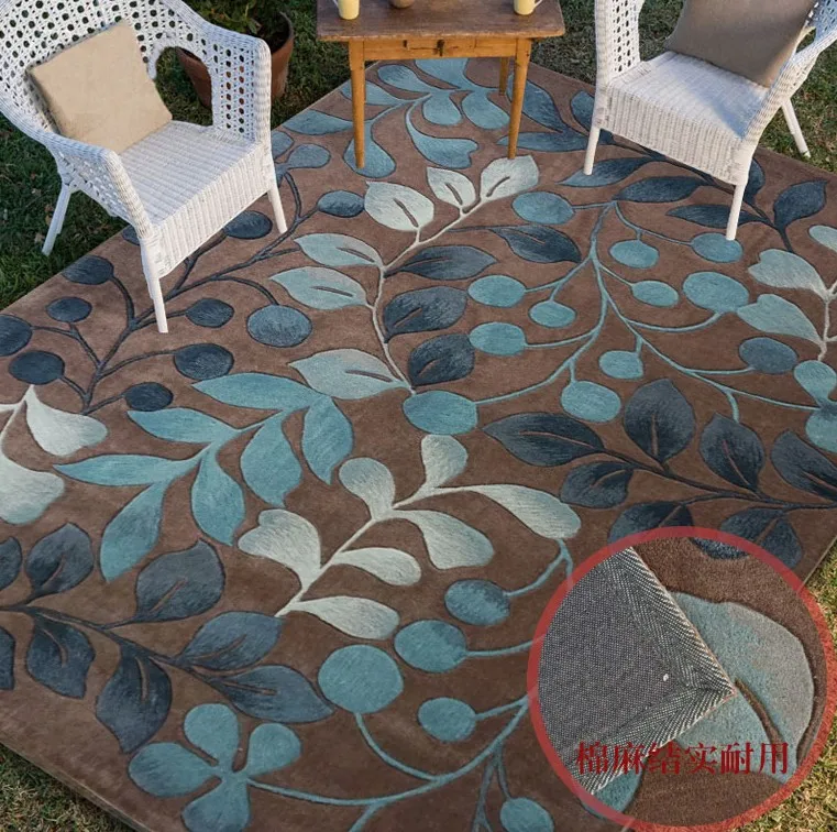 Leaves Wool carpets for parlor living room bedroom Classical Mat Rugs Leaves on Decoration floor rug Floral carpet