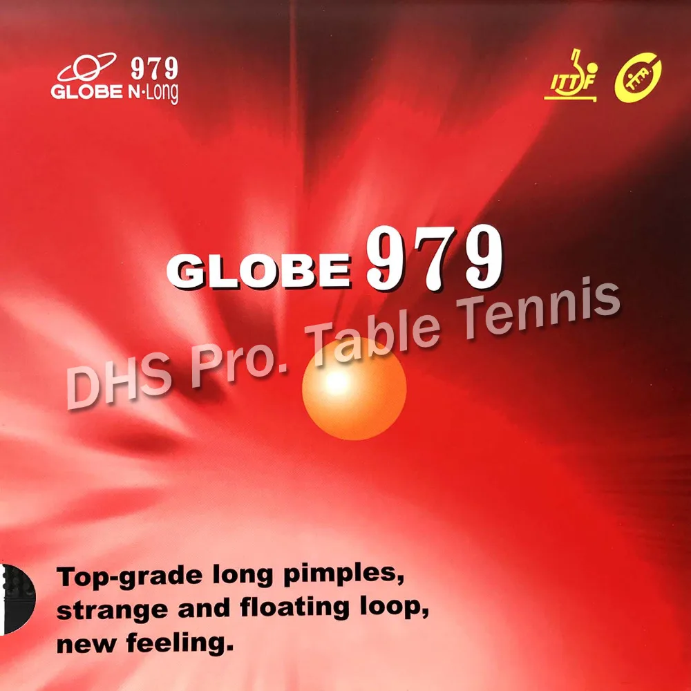 Globe 979  Long Pips-Out Table Tennis Rubber with Sponge