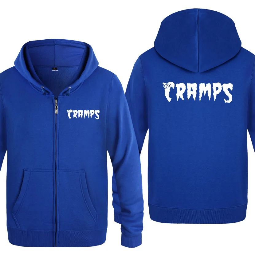 Punk Rock The Cramps Garage Hoodie Men Hip Hop Fleece Long Sleeve Zipper Jacket Sweatshirt Coat Tracksuit Moleton Masculino