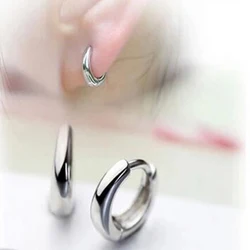 XIYANIKE Silver Color  Simple Earring Thick Small Round Earrings Circle Earrings for Women Man Fashion Jewelry New VES6127