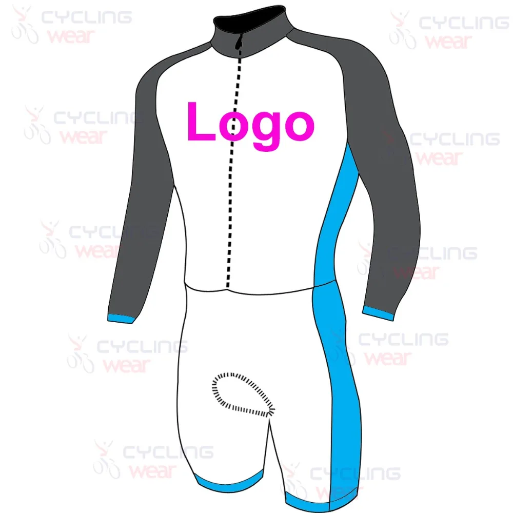 CFDiseno-Custom Cycling Skinsuit, Long Sleeve, Any Design, Colour and Sizes, 100% Lycra, High Quality, No Min Order