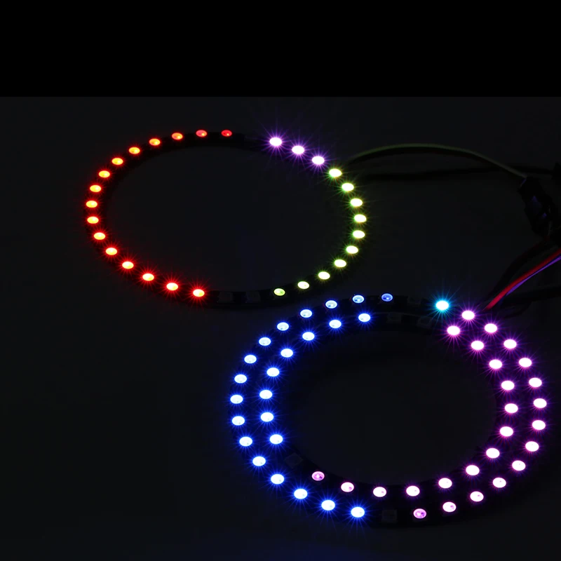 5v ws2812b 5050 RGB RGBW RGBWW LED Ring Lamp Light,module strip 1/8/12/16/24/32 LED/ring with Integrated Drivers for Arduino