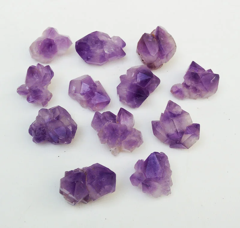 

12 natural stone and Amethyst Quartz crystal mineral crystal cluster size quartz crystal specimen wholesale price