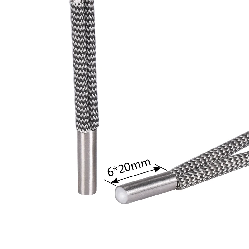 BIQU Tubo de calentamiento para impresora 3D calentador de cartucho de cerámica de 6x20mm 12V 24V 50W 1M 2M Reprap y Mendel para extrusora V6