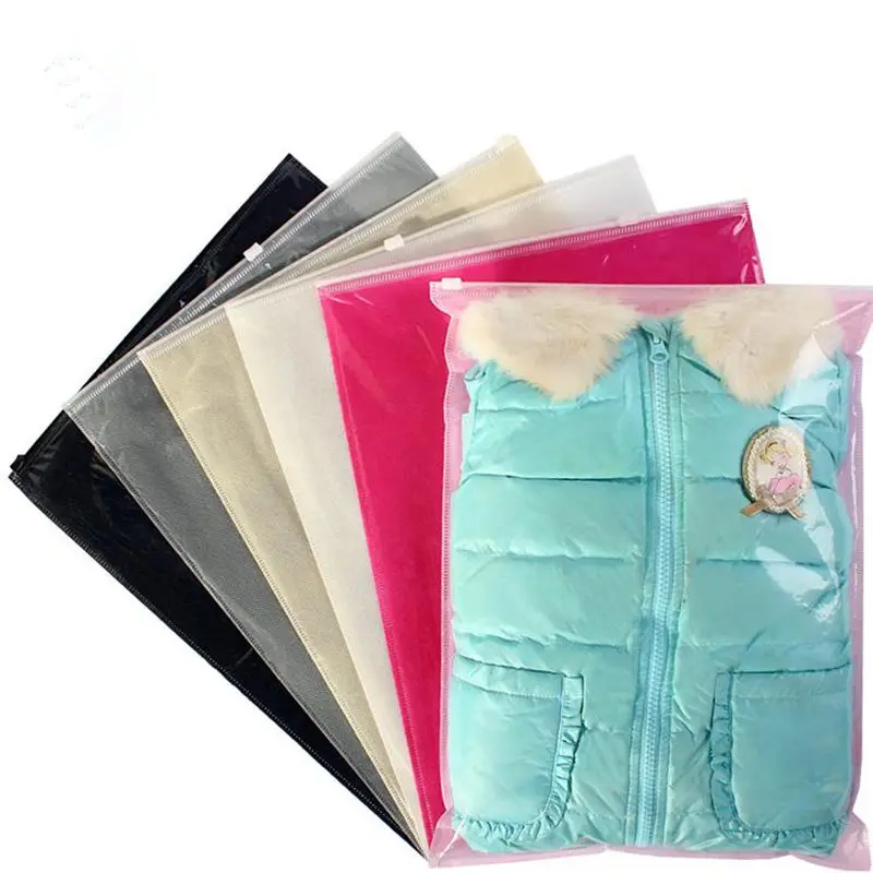 Transparent Storage Bag Travel Cosmetic Pouch Waterproof Zip lock Shoes Bag Clothes Organizer 30*40CM F20173299