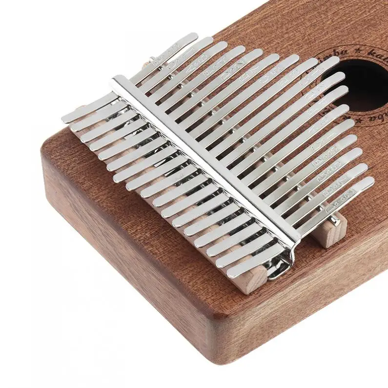 

17 клавишный калимба одна доска Sapele Thumb Piano Mbira мини клавиатура инструмент с тюнинг молоток