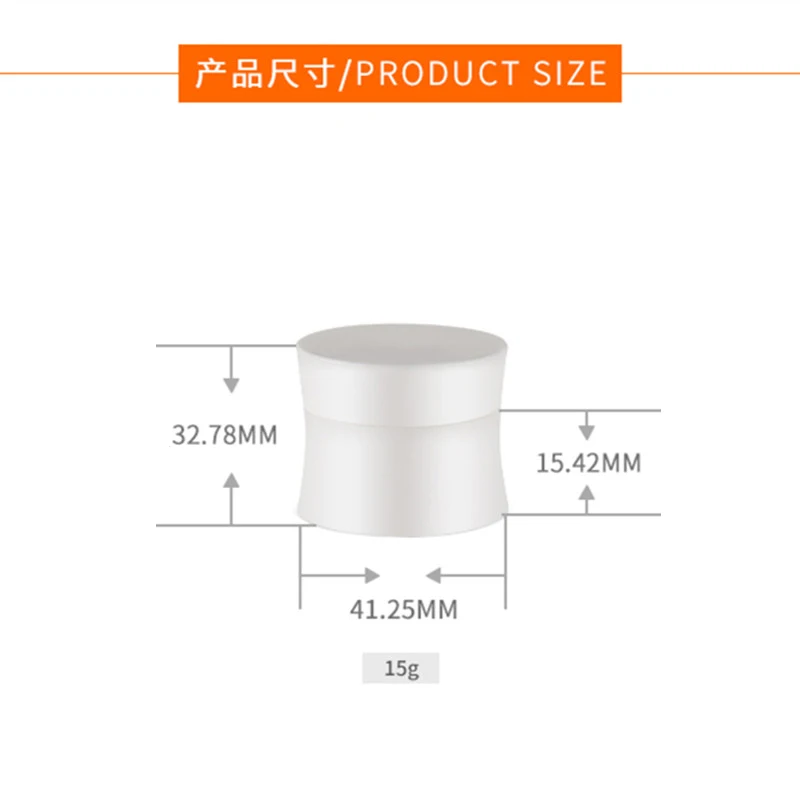 50PCS/LOT-15G Cream Jar,Concave Bottom Box With Screw Cap,White Plastic Cosmetic Container,Empty Mask Canister,Nail Art Cans