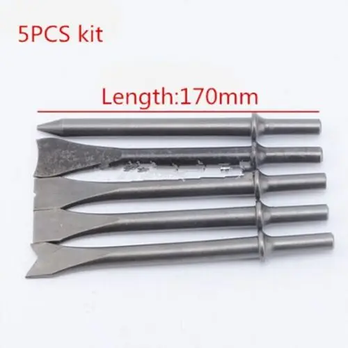 5PCS Air scraper knife Hammer Punch and Chisel Set Long Bit Set