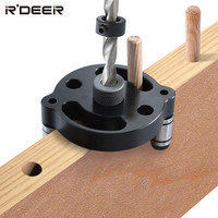 Pocket Hole Jig Vertical Self-centering 6 8 10mm Dowel Jig Aluminum Alloy Hole Drill Guide Hole Puncher Locator Woodworking Tool