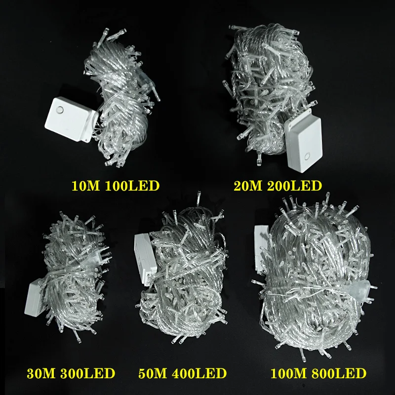 100M 50M 30M 10M Holiday Led Kerstverlichting Outdoor Led String Lights Garland Fairy Verlichting Decoratie voor Party Wedding