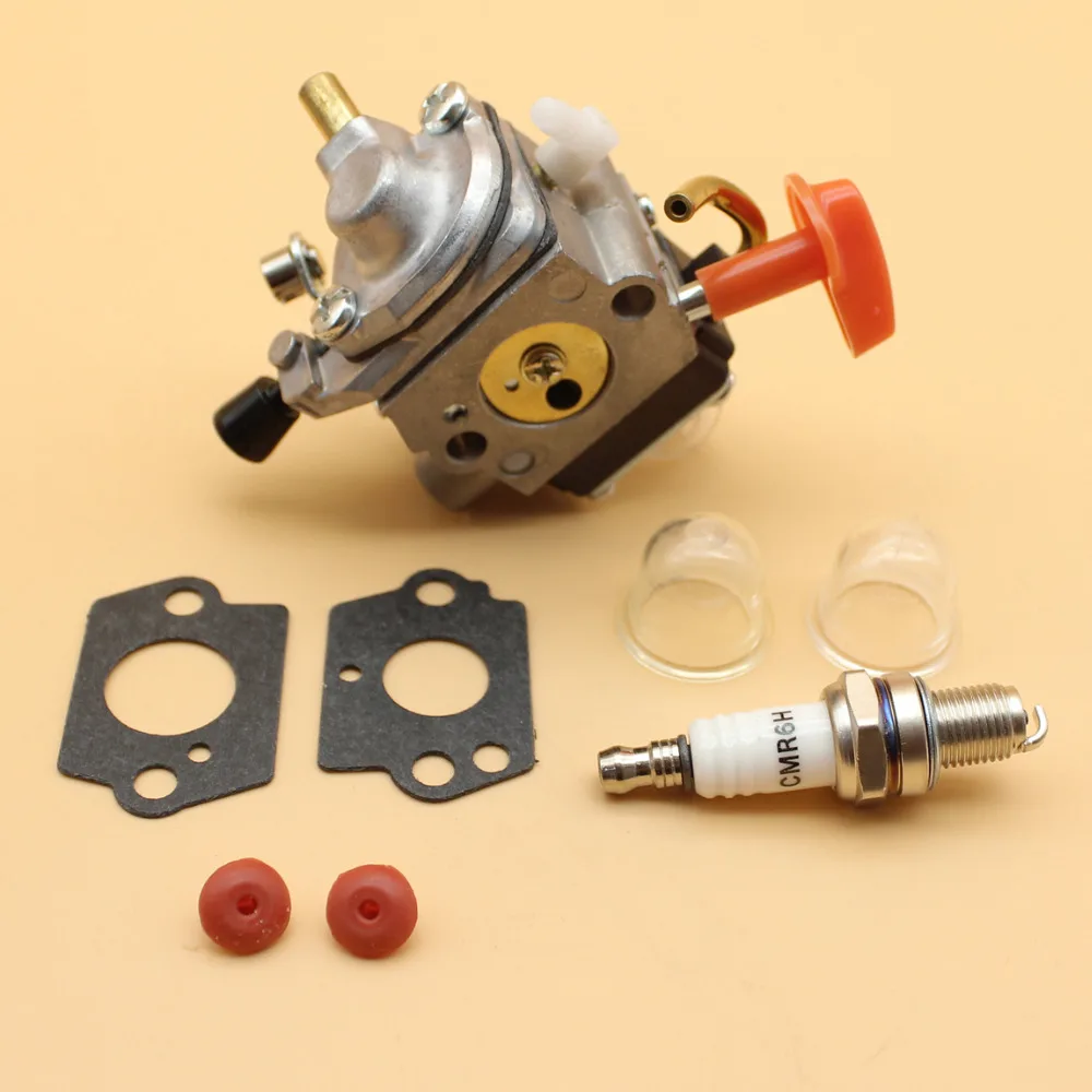 Carburetor Check Valve Primer Bulbs Spark Plug Set Fit STIHL FS 100 110 87 90 HL 100 HT 100 101 KM 100 90 SP 90 4-Stroke Trimmer