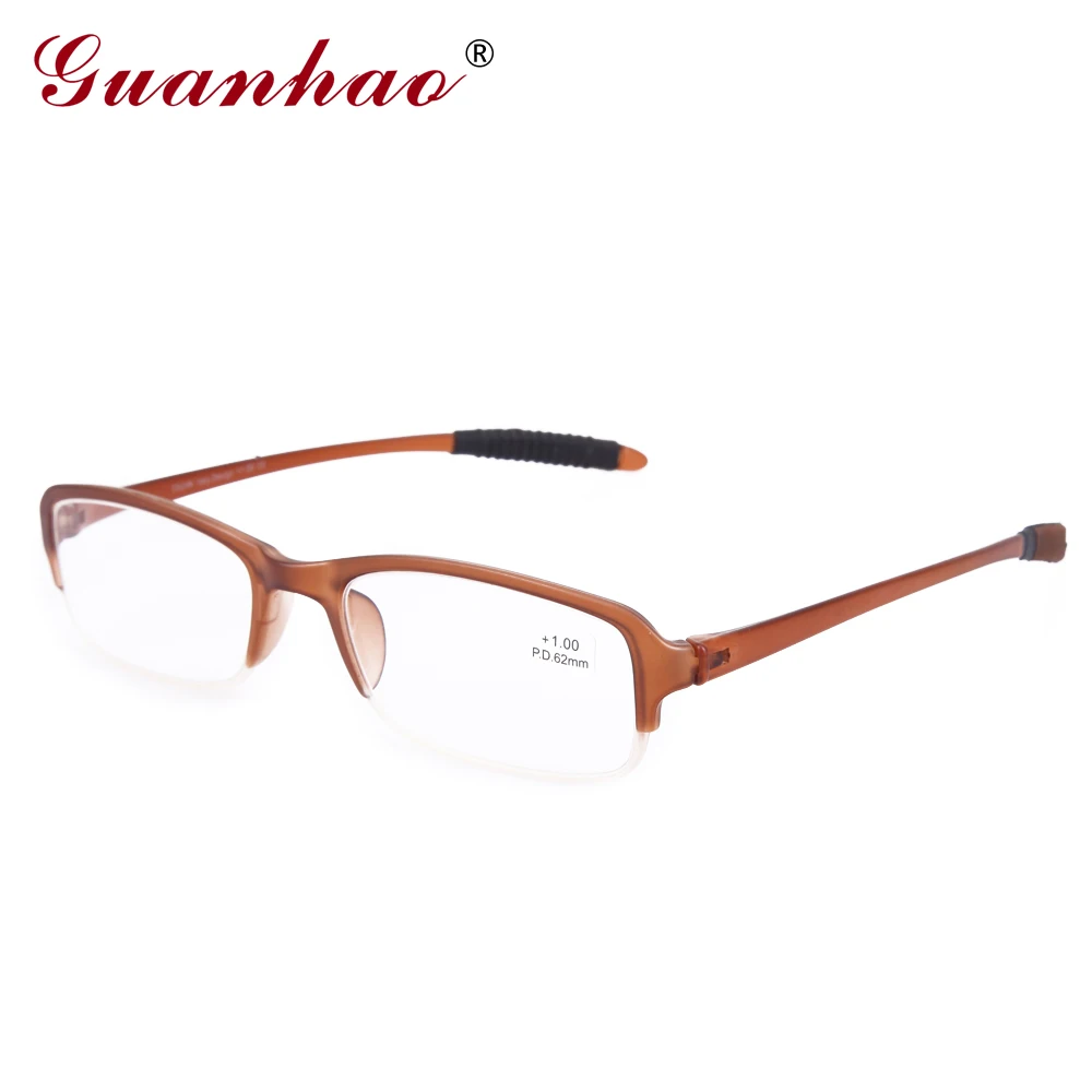 Guanhao Ultralight Slim Reading Glasses TR90 Frame Men Women Universal Lightweight Hyperopia Comfortable 1.0 1.5