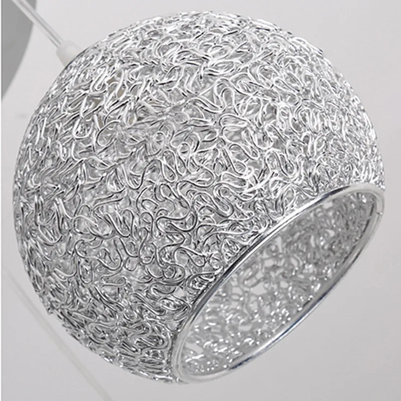 Modern Pendant Light Kitchen Island Ceiling Lamp Bedroom Silver Lighting Bar Aluminum Lights Home Indoor Lights Bulb For Free image 4