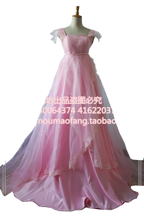 2021 Princess Serenity Tsukino Usagi Pink Dress Cosplay Costume Wedding Dress