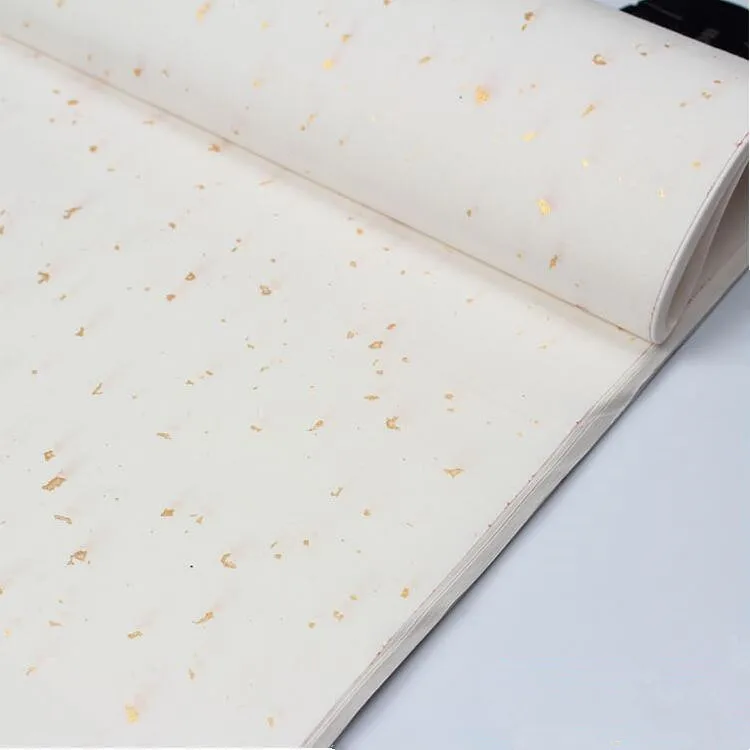 10sheets/lot, Chinese Rice Paper White color With Glitter Calligraphy Writing Paper Sumi-e Ink Xuan Paper